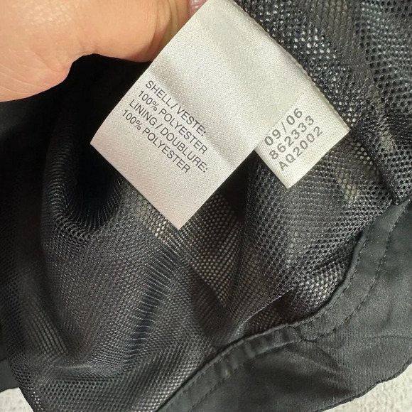 Adidas Track Jacket Mens Medium Black Windbreaker Logo High Neck Embroidered - Picture 9 of 11